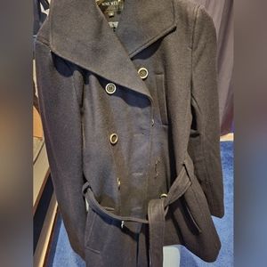 166. Nine West dark navy blue women's peacoat